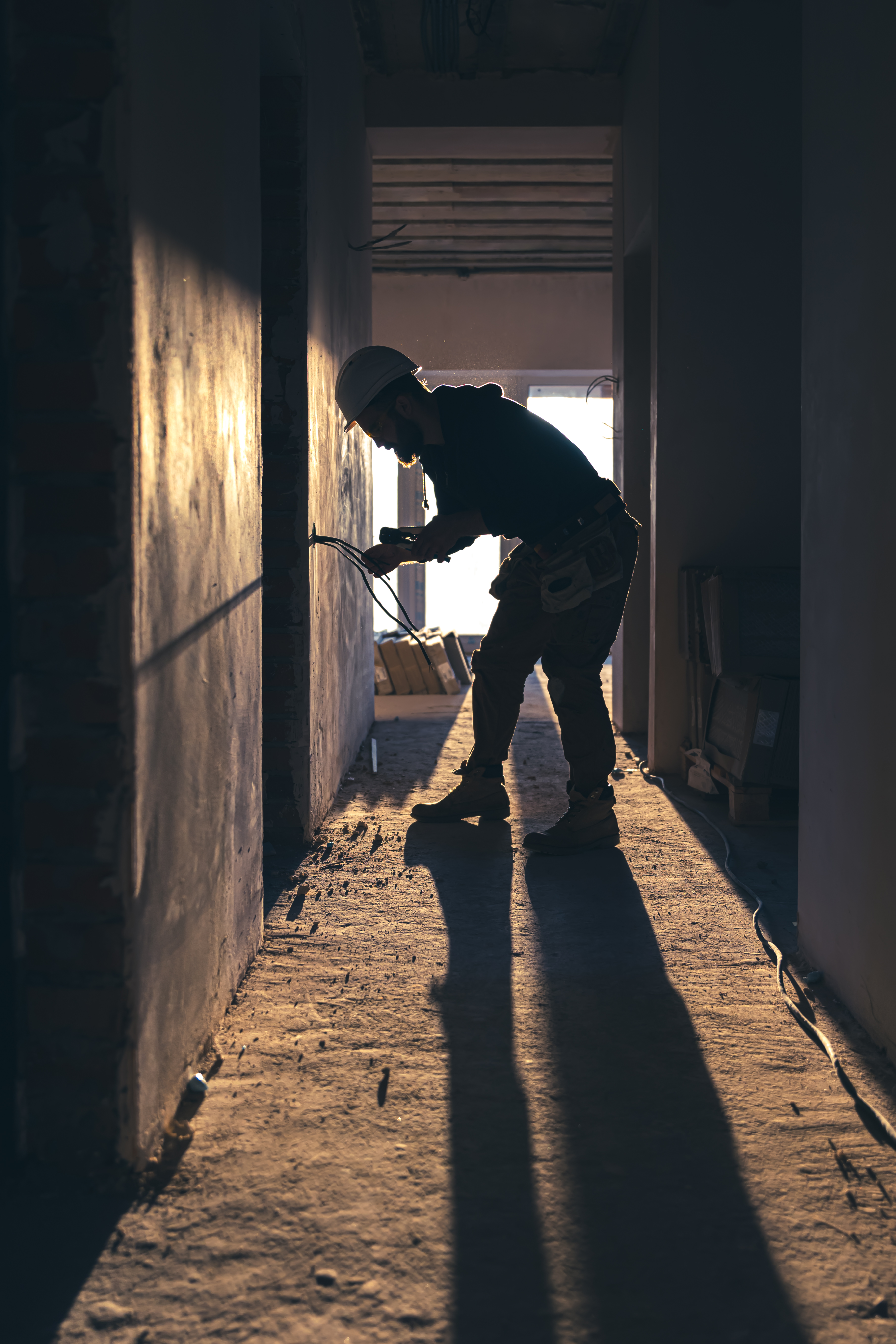 Construction workmanship on site